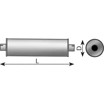 Tlumič výfuku Střední tlumič výfuku DINEX DIN80407