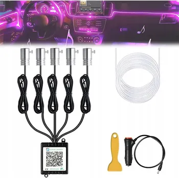 LED páska 6M OPTICKÉ VLÁKNO AMBIENTNÍ OSVĚTLENÍ 5v1 LED RGB SMART APP