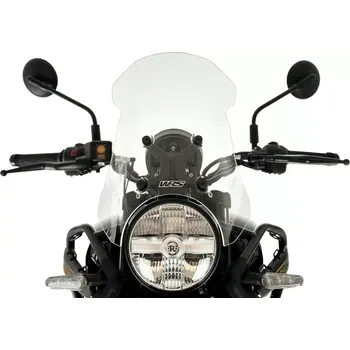 Plexi motocyklu WRS pro ROYAL ENFIELD HIMALAYAN 450 ABS rok 2024-2025 výška plexi 32,5 cm, barva čirá (verze plexi touring)
