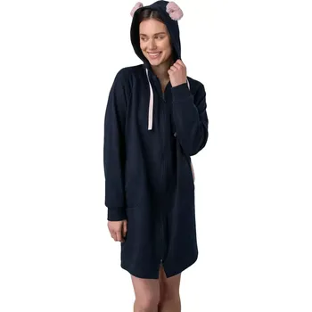 Dámský župan Pohodlný dámský župan Vamp Lora 17428 blue salute velikost S