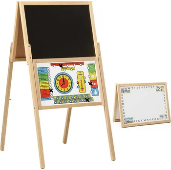 Tabule stojanová skládací A dřevěná 5v1 44,5 x 90 cm