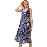 Letní dlouhé šaty Vamp s výstřihem do V 22402 blue print velikost XXL