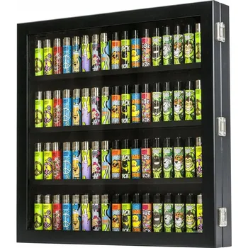 Knihovna Dřevěná vitrína na zapalovače Clipper ČERNÁ