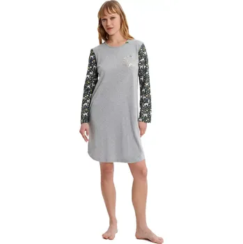 Dámská noční košile Bavlněná noční košile Vamp s dlouhými rukávy 19433 velikost S