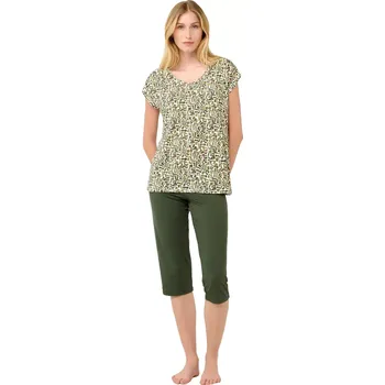 Dámské pyžamo Dámské pyžamo s kapri kalhotami Vamp 22032 green ivy velikost XXL
