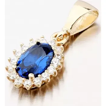 Přívěsek Dámský přívěsek zirkon safír 13-379