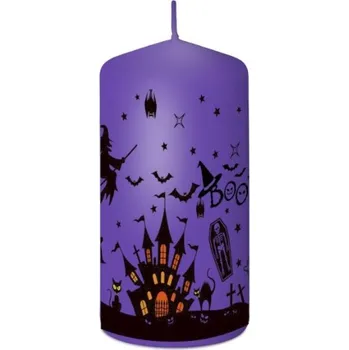 Svíčka Vonná svíčka válec – Boo, fialová, 60×110 mm ( )