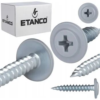 Vrták Šrouby s podložkou Etanco do dřeva 4,2x30mm, RAL7040 GM-S 250 Ks.