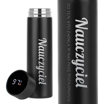 TERMOSKA Czarny NAUCZYCIEL ZAPALA PASJĘ POZNÁVÁNÍ Jako Dárek Pro Učitele