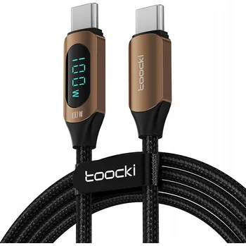 Datový kabel Kabel Toocki 100W USB-C na USB-C 2 m s displejem