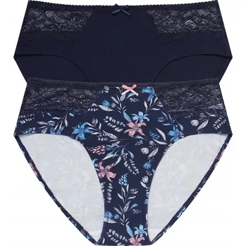 Dámské oblečení Henderson Dámské Kalhotky Hally 2-pack 39889-K003 L Tmavě modrá