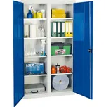 Dílenská skříň Professional 2000, 8 polic, modro-šedá, š 1000 mm