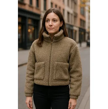 Dámské sako ZIMA-Dámská luxusní zateplená bunda Donna camel Velikost: S