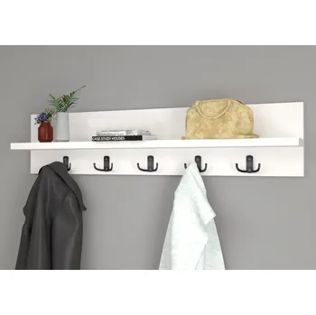 Věšák VerDesign VIRTON nástěnný věšák, bílá