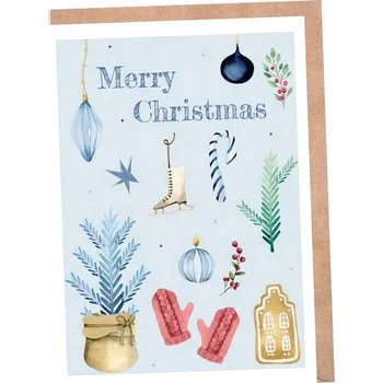 Obraz Vánoční přání s obálkou v sadě 10 x 15 cm