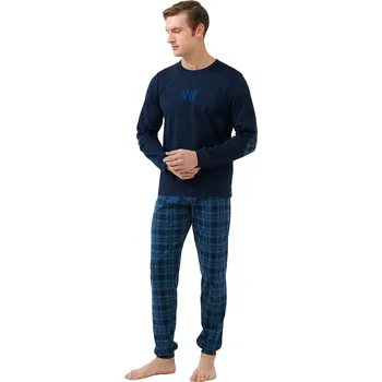 Pánské pyžamo Modré pyžamo s potiskem Vamp 21620 velikost XXL