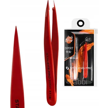 Kosmetická pinzeta Pinzeta na obočí EXPERT 11 TYP 5r (bodová) červená