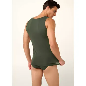 Pánské tílko Pánské tílko Vamp Micromodal 22851 green ivy velikost XXL