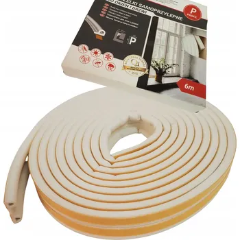 Těsnění do okna a dveří Těsnění PROFIL "P" 6M BÍLÉ ODHLUČŇUJÍCÍ TĚSNĚNÍ DO DVEŘÍ