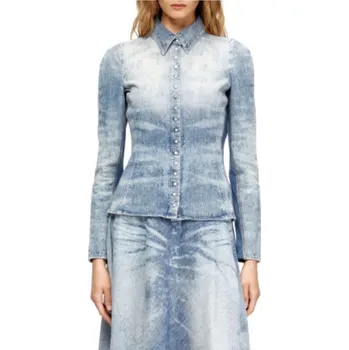 Dámská košile KOŠILE DIESEL DE-MASLY-FSH SHIRT BLUE