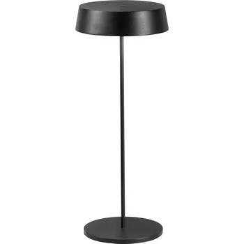 Venkovní osvětlení FANEUROPE Nabíjecí venkovní stolní svítidlo COCKTAIL černá, kov, 20,2 W, 192 lm, 3000 K, stmívatelné, IP54, 29,5 x 12 x 12 cm - FANEUROPE FAN LED-COCKTAIL-NER