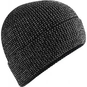Čepice Beechfield Městská čepice beanie s reflexní přízí Barva: Černá CB325R