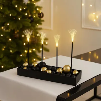 Vánoční dekorace Weltbild LED Dekorace Magic 493341 59 x 55 x 15 cm černá