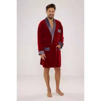 Pánský župan De Lafense župan 772 Bonjour krátký 3XL-4XL pánský tmavě modrá 4XL