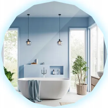 Zrcadlo Zrcadlo LED Podsvícené Moderní Mnohoúhelníkové Tvar Připraveno k Montáži 100x100