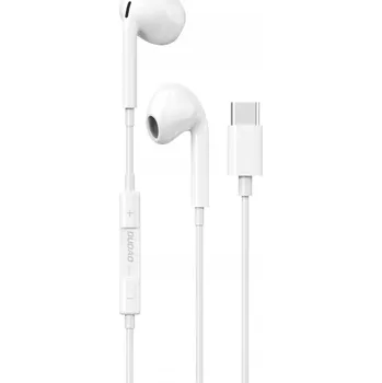 Sluchátka Dudao sluchátka do uší s konektorem USB Typu C, bílá (X14PROT)