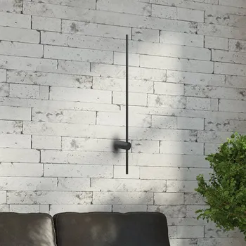 Lampička Milagro Lighting LED nástěnné světlo Swing, výška 60 cm, CCT, kov, černá LED 8 W celkem - Doprava zdarma