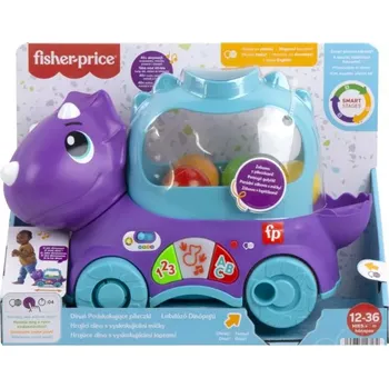 Hračka pro nejmenší Fisher-Price Hrající Dino s vyskakujícími míčky CZ/SK/ENG/HU/PL HNR51