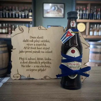 Dárková dřevěná deska s Legendario – dotek Kuby v dárkovém balení