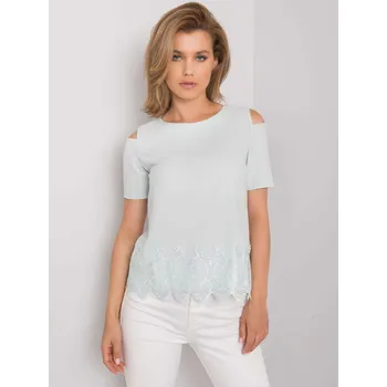 Dámská halenka Mintová halenka s krajkou LK-BZ-506538.92P-mint Velikost: 36