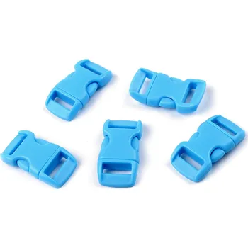 Spona trojzubec prohnutá mini šíře 10 mm, malé, 4 modrá azuro