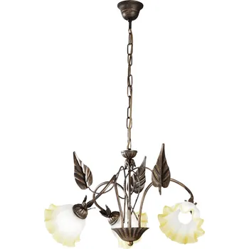 FANEUROPE Závěsné svítidlo TRISTANO hnědá, 3xE14, 60 x 80 cm - FANEUROPE FAN I-TRISTANO-3