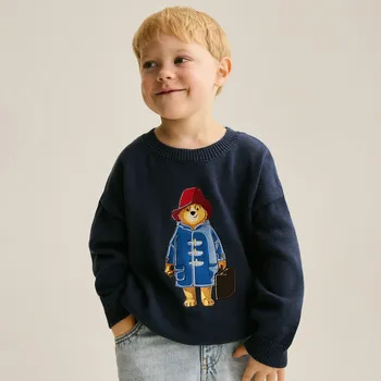 Dětská móda Reserved - Svetr Paddington - ocelově modrá - 678FH-95X - 678FH-95X-86