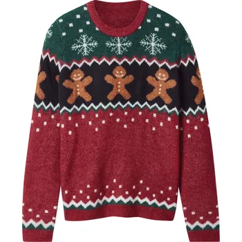 Dětská móda esmara® Dívčí vánoční pletený svetr (červená, 158/164)