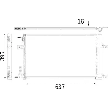 Výparník klimatizace Kondenzátor, klimatizace MAHLE AC 637 000P