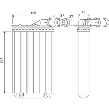 Výměník tepla, vnitřní vytápění VALEO 812005