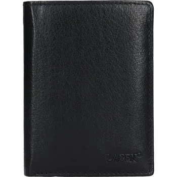 Peněženka Lagen pánská peněženka kožená V-72-černá - BLK