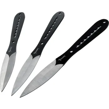 Pracovní nůž Nože vrhací (házecí) Kandar Tomahawk Black N-345 sada 3 kusy s pouzdrem