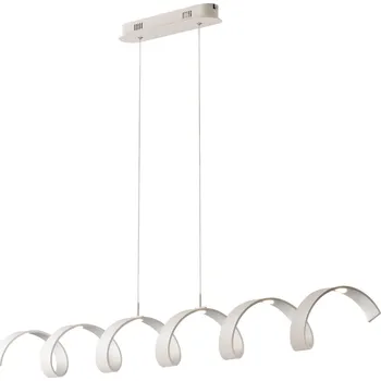 FANEUROPE Závěsné svítidlo LED HELIX bílá/stříbrná, 30 W, 2520 lm, 4000 K, 125 x 120 cm - FANEUROPE FAN LED-HELIX-S6 BCO