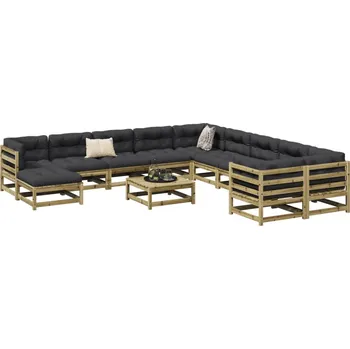 Zahradní sestava zahrada-XL 12dílná zahradní sedací souprava impregnovaná borovice 3299654