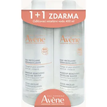 Avene Odličovací a čistící micelární voda DUO balení 400 ml + 400 ml