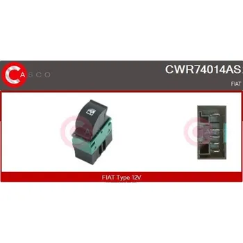 Spínač, zvedací zařízení oken CASCO CWR74014AS