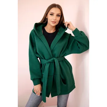 Kesi Zateplená bunda Dotty s vázáním v pase Barva: Zelená - tmavě, Velikost: UNI