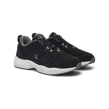 Dámská móda Sneakersy Calvin Klein Jeans Retro Tennis Low Mg Mix Media YM0YM01171 Černá 40