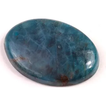 Přírodní kámen Vrtaný kabošon Blue Apatit č.V38 (30x21x6mm)