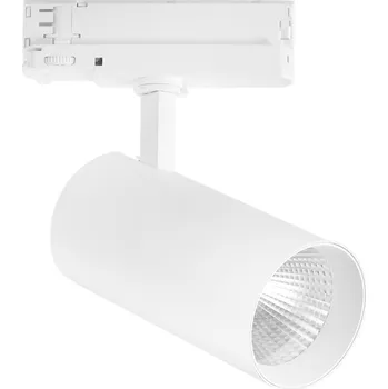 Bodové svítidlo FANEUROPE Třífázový systém PROIETTORE A BINARIO LED JET 40HL bílá 40W 3000-4000K 80x180x150 mm - FANEUROPE FAN LED-JET-W-40HL